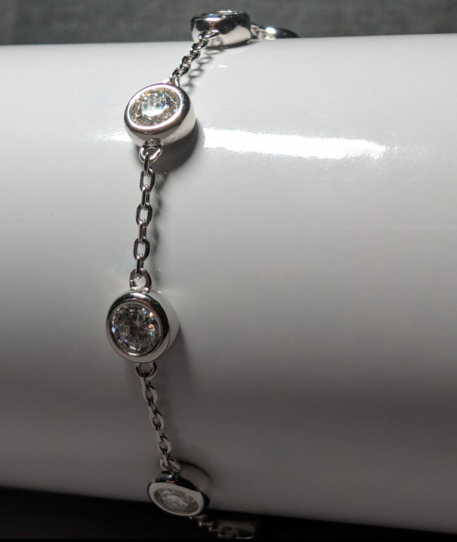 Silver Moissanite Bracelet