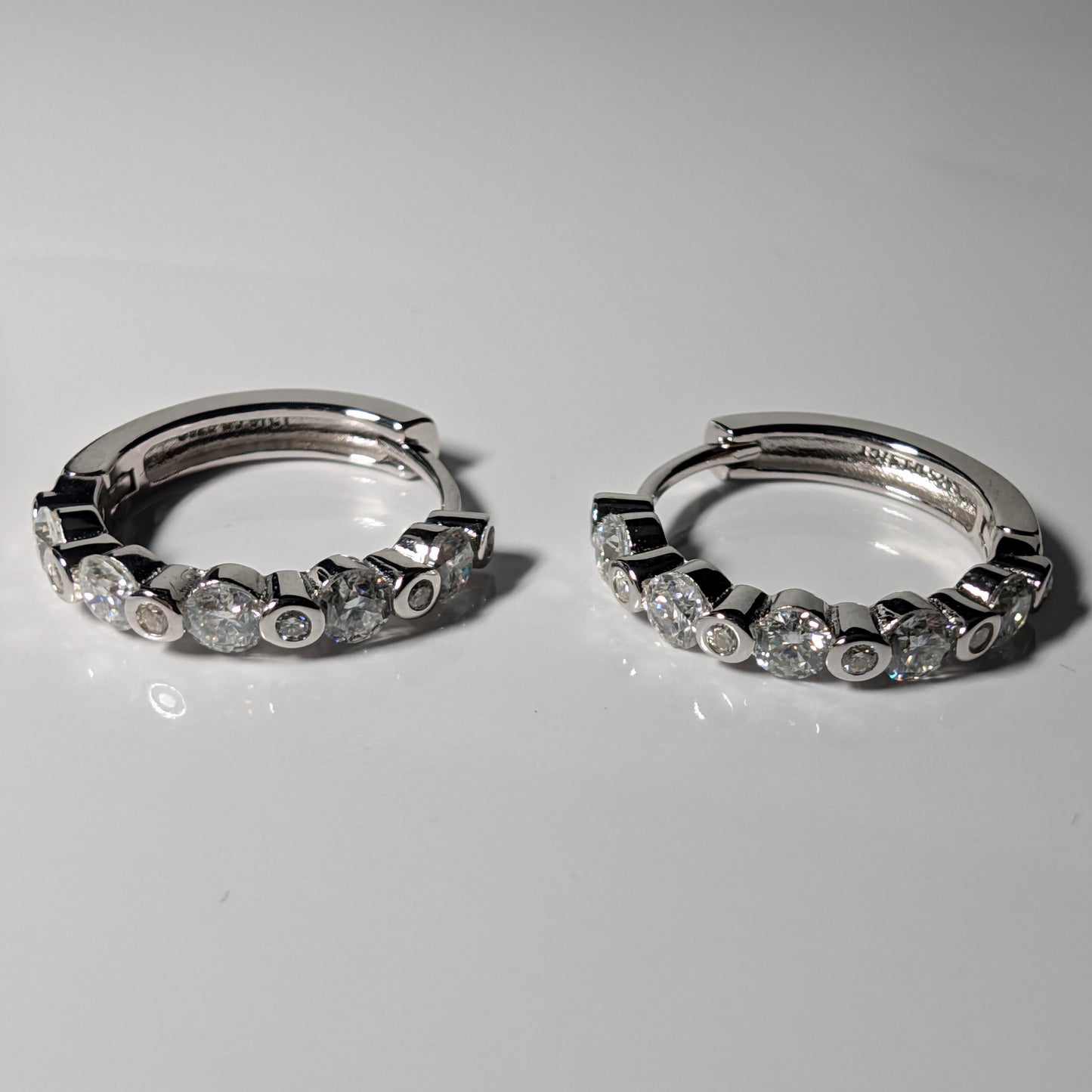 Womens Moissanite Hoop Earrings