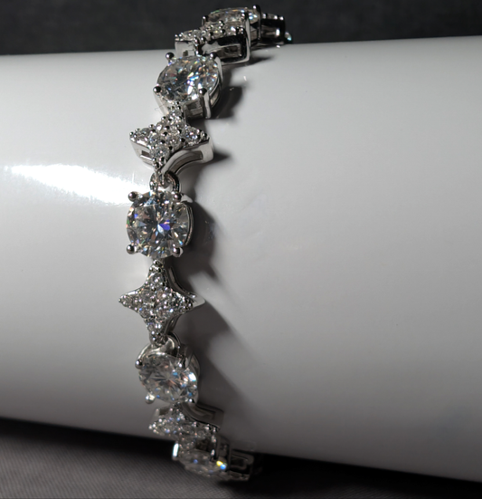Star and Round Cut Bracelet