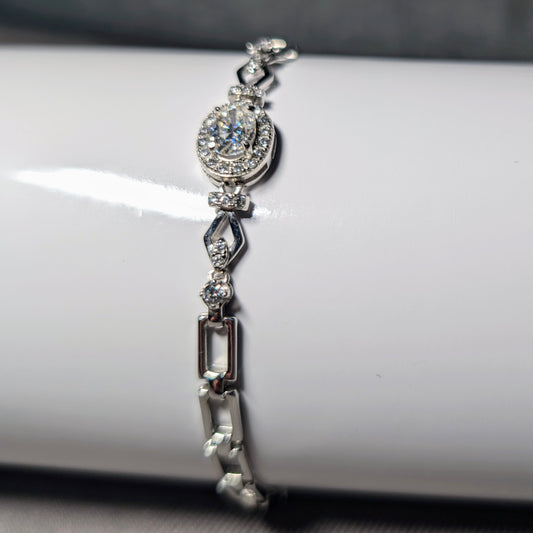 Oval Cut Womens Moissanite Bracelet
