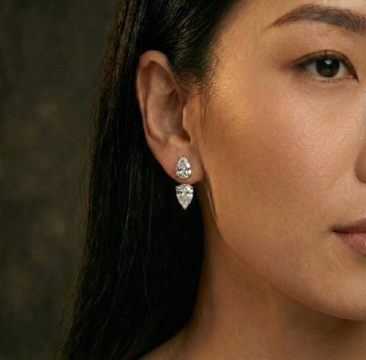 Double Pear Cut Earrings